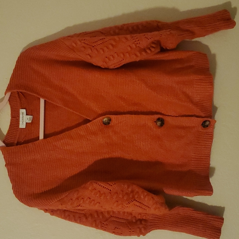 Lantern sleeve cardigan